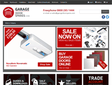 Tablet Screenshot of garagedoorspares.com